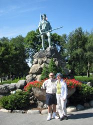 At the Minuteman statues in Lexington.